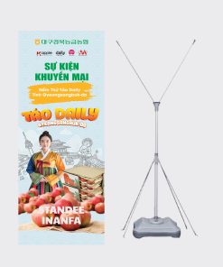 Standee chữ X Đế Nước 2 Mặt
